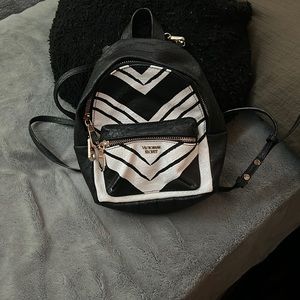 Black and white Victoria secret mini backpack